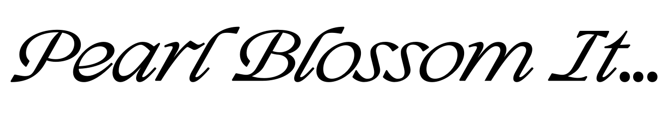 Pearl Blossom Italic Bold